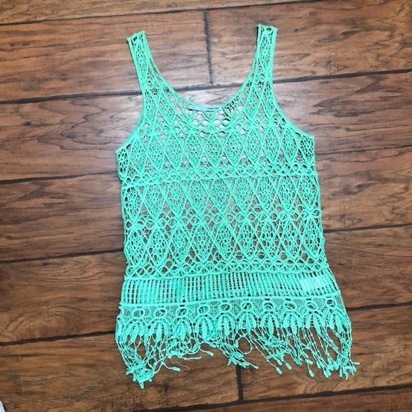 Maurice’s Boho Gypsy Festival Crochet Tank Small Beach Fringe Festival Rodeo - Picture 7 of 9